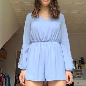Periwinkle semi formal romper